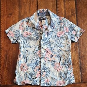 OshKosh B'gosh Kids Floral Button Down Shirt - Blue and Pink